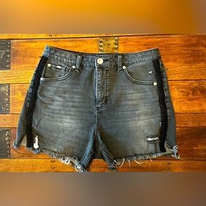 INC Black Distressed Shorts